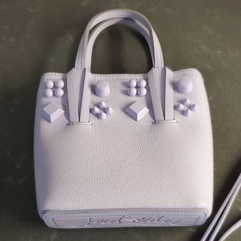 Christian Louboutin EUC Pale Purple Embellished Tote